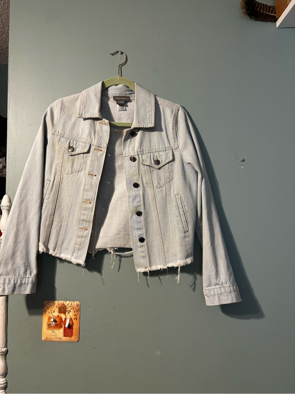 Sans Souci Light Blue Cropped Denim Jacket